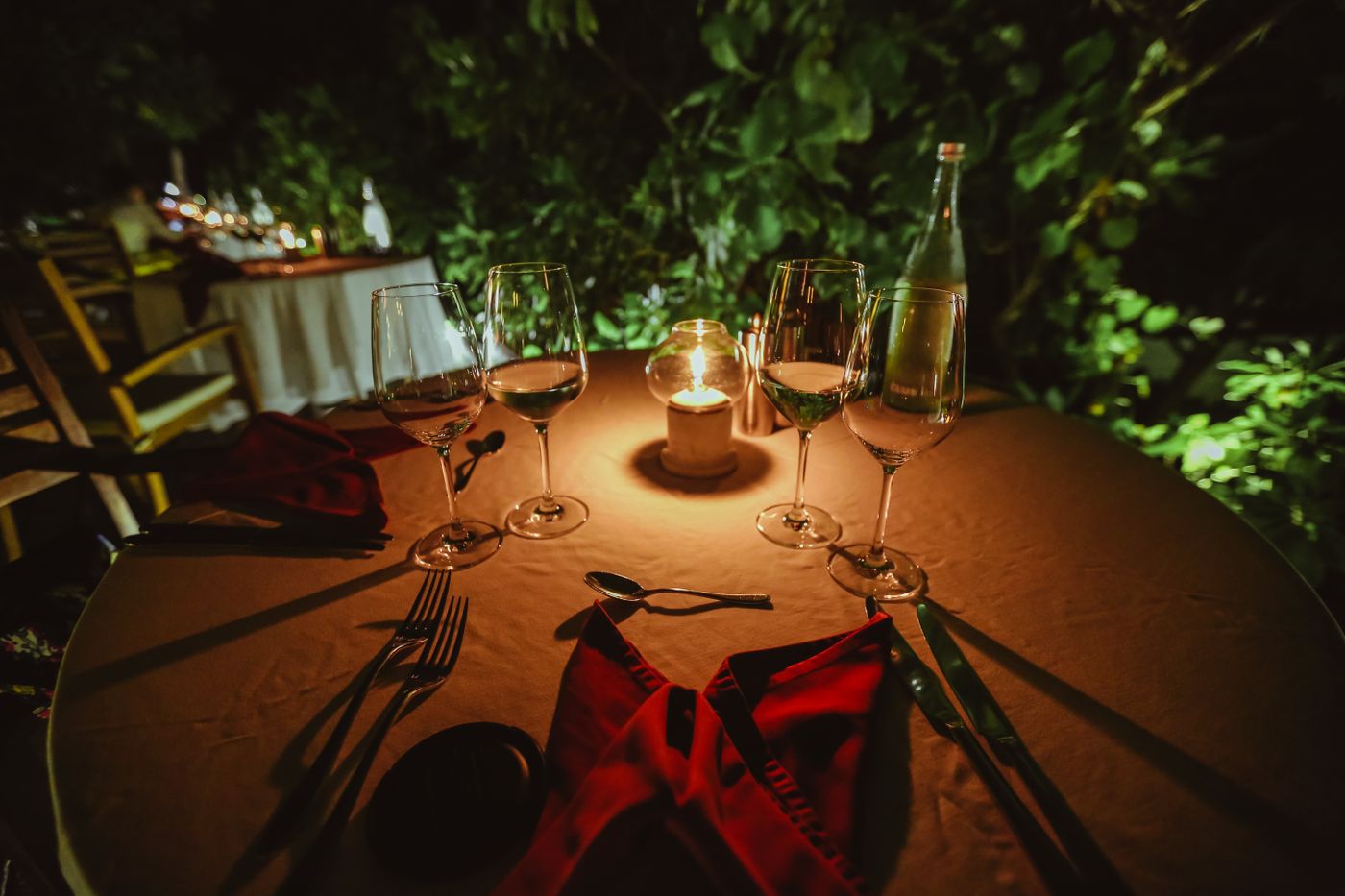 Table set for two by candlelight, no faces — discreet dating in Luxembourg for executives and senior leaders