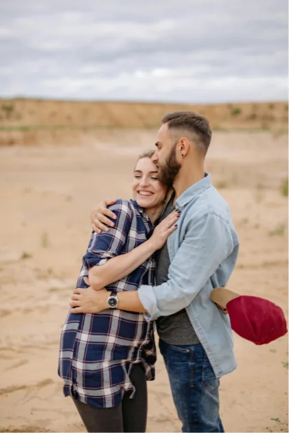 Happy couple supported by Easys, matchmaking agency in Luxembourg
